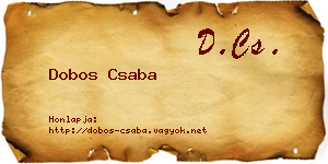 Dobos Csaba névjegykártya