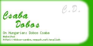 csaba dobos business card
